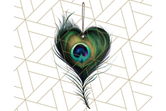 Peacock Christmas Clipart in Jewel Tones, Christmas Png Product Image 4