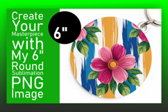Unique Round Design Coaster PNG , Flower Pattern Product Image 1