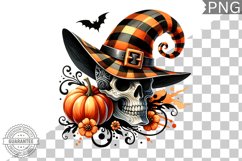 Halloween Skull Sublimation - Clipart PNG Design Product Image 1