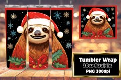 Christmas Sloth Vibrant 3D Ornaments Tumbler 20oz Product Image 1