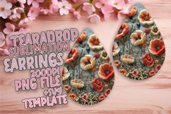 Exquisite Embroidery Teardrop Earrings - Sublimation Magic Product Image 1