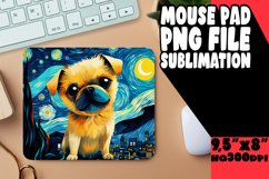 Dog Painting Mouse Pad - Colorful PNG Design Product Image 1