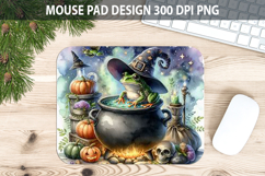 Watercolor Frog Cauldron Mouse Pad Sublimation - Animal PNG Product Image 1