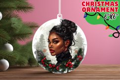 Joyful Car Coaster Round Design, Xmas Girl Product Image 1