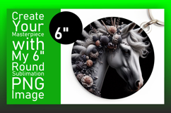 Chic Circle PNG Keychain Design , Horse Product Image 1