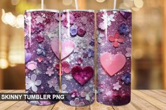 3D Valentine's Day Tumbler Design | Sublimation Wrap 20 Oz Product Image 1