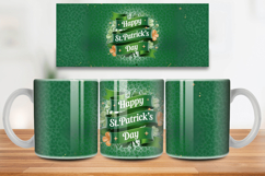 Happy St Patrick’s Day Ribbon Mug Wrap PNG Sublimation Desig Product Image 1