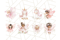 Pastel Pink Fairy Garden Clipart Bundle, Enchanted PNG Set Product Image 4