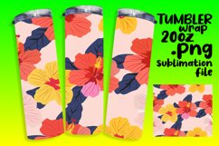 Pastel Boho Flower Serenity Tumbler Wrap Design Product Image 1