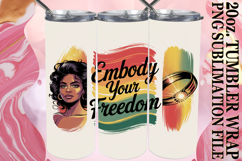 Sweet Inspirations 20oz tumbler wrap, Juneteenth Product Image 1