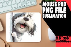 Charming PeekaBoo Dog Whimsy Joy Sublimation Mousepad PNG Product Image 1