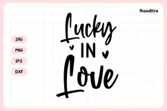 Bachelorette Party Saying SVG | Lucky In Love Product Image 3