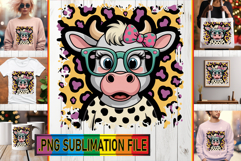 Sweet TSHIRT Art PNG, Cute Cow Product Image 1