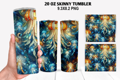 Skinny Tumbler 20oz Wrap Design, Summer Tumble PNG Design Product Image 1