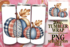 Uplifting spirits 20oz tumbler wrap, Pumpkin Watercolor Product Image 1