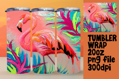 PLAYFUL 20oz Tumbler Design for Customization , Flamingo Product Image 1