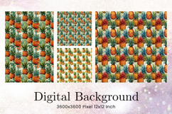 Pineapple Pattern Background Fresh Fruit Wallpaper Backdrop Product Image 1