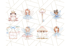 Pastel Blue Fairy Garden Clipart, Enchanted Cottagecore Png Product Image 4