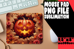 Unique Mouse Pad Design Ideas PNG, 3D Pumpkin Product Image 1