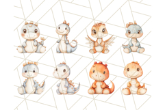 Cute Pastel Dinosaur Clipart PNG Bundle for Nursery Art Product Image 8