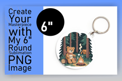Chic Keychain Circle Design Template , Cute Bear Product Image 1