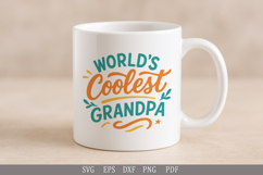 World’s Coolest Grandpa SVG - Funny Grandpa Quote Design Product Image 3