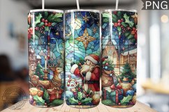 Watercolor Christmas Tumbler Wrap - High Quality 300 Dpi Product Image 1