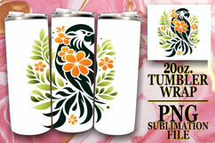 Happy Hearts 20oz tumbler wrap, Flower Animals Product Image 1