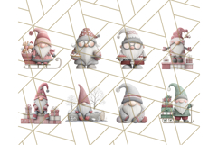 Cozy Winter Gnome Clipart PNG, Christmas Gnome Clip Art Product Image 8