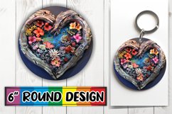 Summer Enchantment Circle Design Sublimation Floral Delight Product Image 1