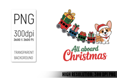 Cute Christmas Dog, Animal Sublimation Clipart PNG Product Image 1