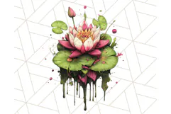 Floral Punk Frogs PNG - Neon Reble Grunge Amphibians Clipart Product Image 4