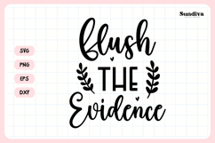 Funny Bathroom Sign Saying SVG | Flush the Evidence Product Image 3