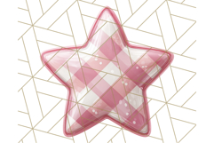 Cute Puffy Star Clipart PNG, 3D Glossy Pastel Stars Clip Art Product Image 4