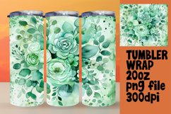 Colorful Flower Tumbler 20oz Wrap PNG Design Product Image 1