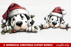 Whimsical Christmas Clipart | Cute Festive Holiday PNG Product Image 1