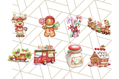 Cozy Christmas Bakery Clipart PNG, Holiday Cookie Art Product Image 8