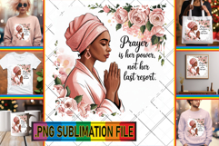 Unique TSHIRT PNG Gift Ideas, Praying Woman Product Image 1