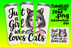 LUSH 20oz Sublimation Design , Just A Girl Product Image 1