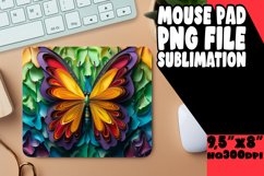 Springtime Flutter Sublimation Mouse Pad - 3D Design Product Image 1