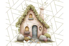 Whimsical Cottagecore Cottage PNG Clipart, Fairy House Png Product Image 4