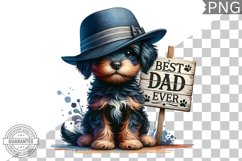 Best Dad Ever Sublimation - Father&#039;s Day Dog Clipart PNG Product Image 1