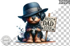 Best Dad Ever Sublimation - Father's Day Dog Clipart PNG Product Image 1