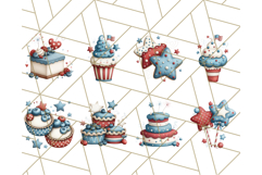 4th of July Desserts PNG Clipart, Americana Patriotic Treats Product Image 8