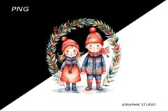 Winter Png, Christmas Kids Clipart, Folk Christmas Png Product Image 1