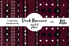 Dark Burgundy Lace and Pearls Background Smut Dark Romance Product Image 1