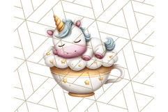 Cute Dessert Unicorn PNG Clipart with Cupcakes &amp; Candies Product Image 4