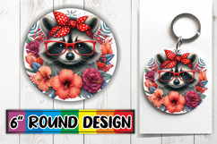 Joyful Round Coaster Sublimation, Cute Animals Product Image 1