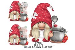 Funny Kitchen Gnome PNG Clipart Cute Gonk Sublimation Product Image 2
