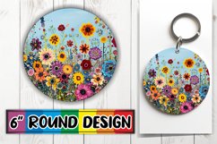 Vibrant Floral Keychain &amp; Coaster Assortment Product Image 1